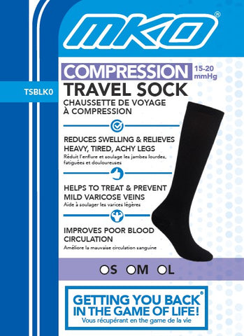 MKO COMPRESSION TRAVEL SOCK