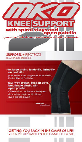 MKO KNEE SUPPORT SPIRAL STAYS OPEN PATELLA