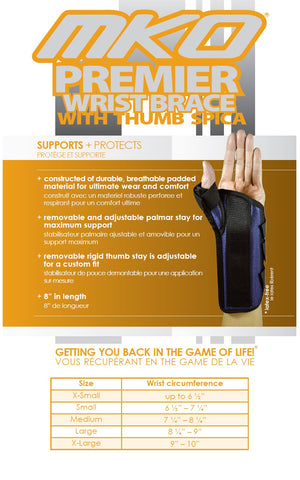 PREMIER WRIST BRACE WITH THUMB