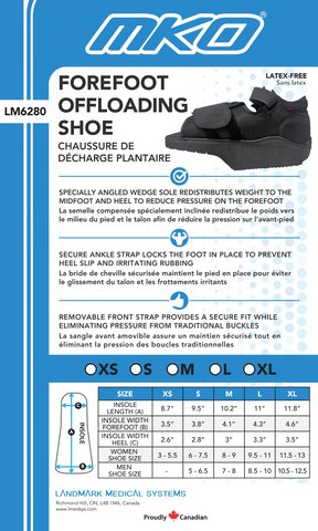 MKO FOREFOOT OFFLOADING SHOE