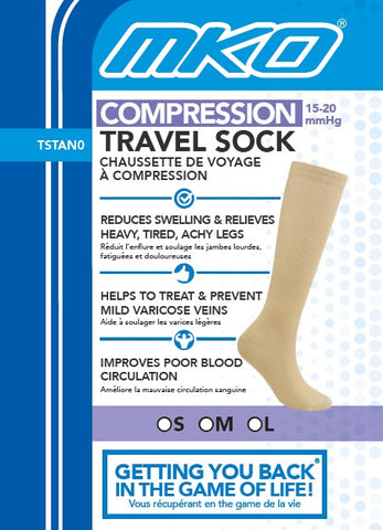 MKO COMPRESSION TRAVEL SOCK