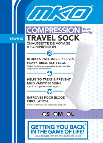 MKO COMPRESSION TRAVEL SOCK